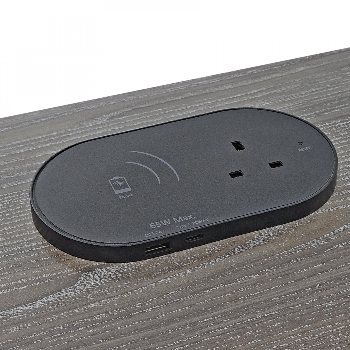 Picture of In Desk Wireless Charger 65W USB 80mm Desk Grommet